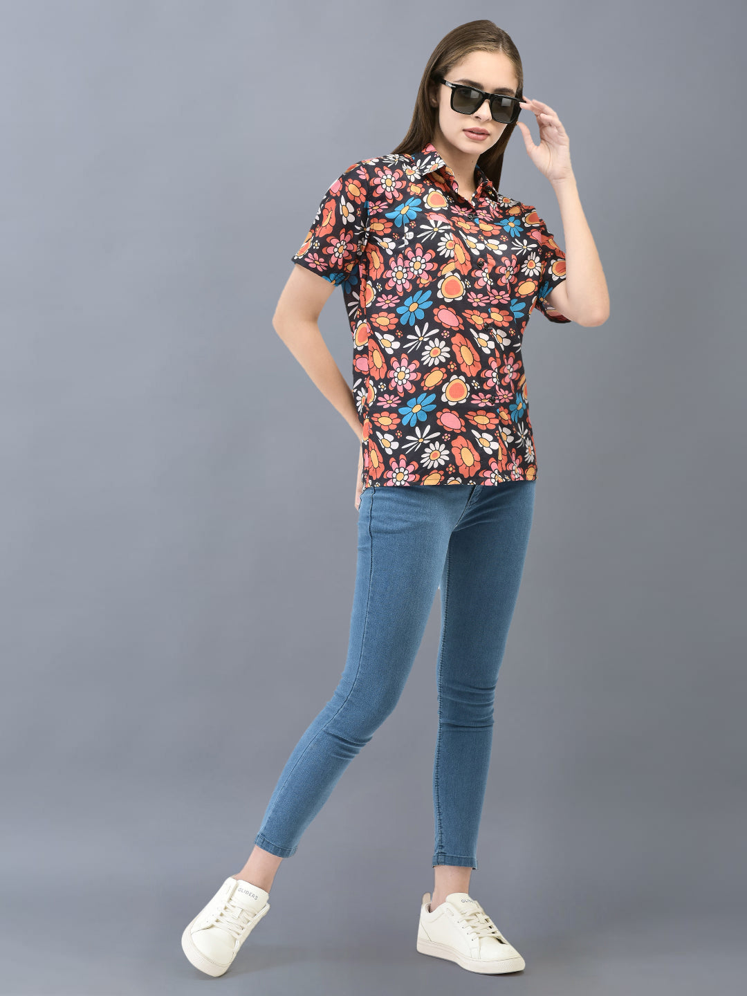 Cozmostore Step into Spring with Our Floral Printed Casual Shirt for Women. Embrace The Blooming Season with This Fashionable and Comfortable Piece.