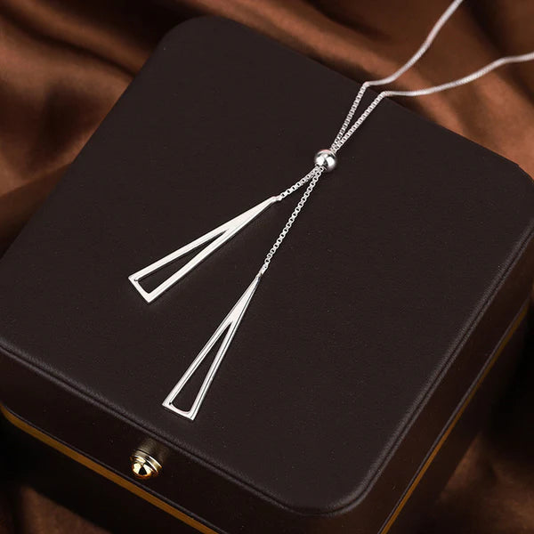 Nova Y Necklace in Silver