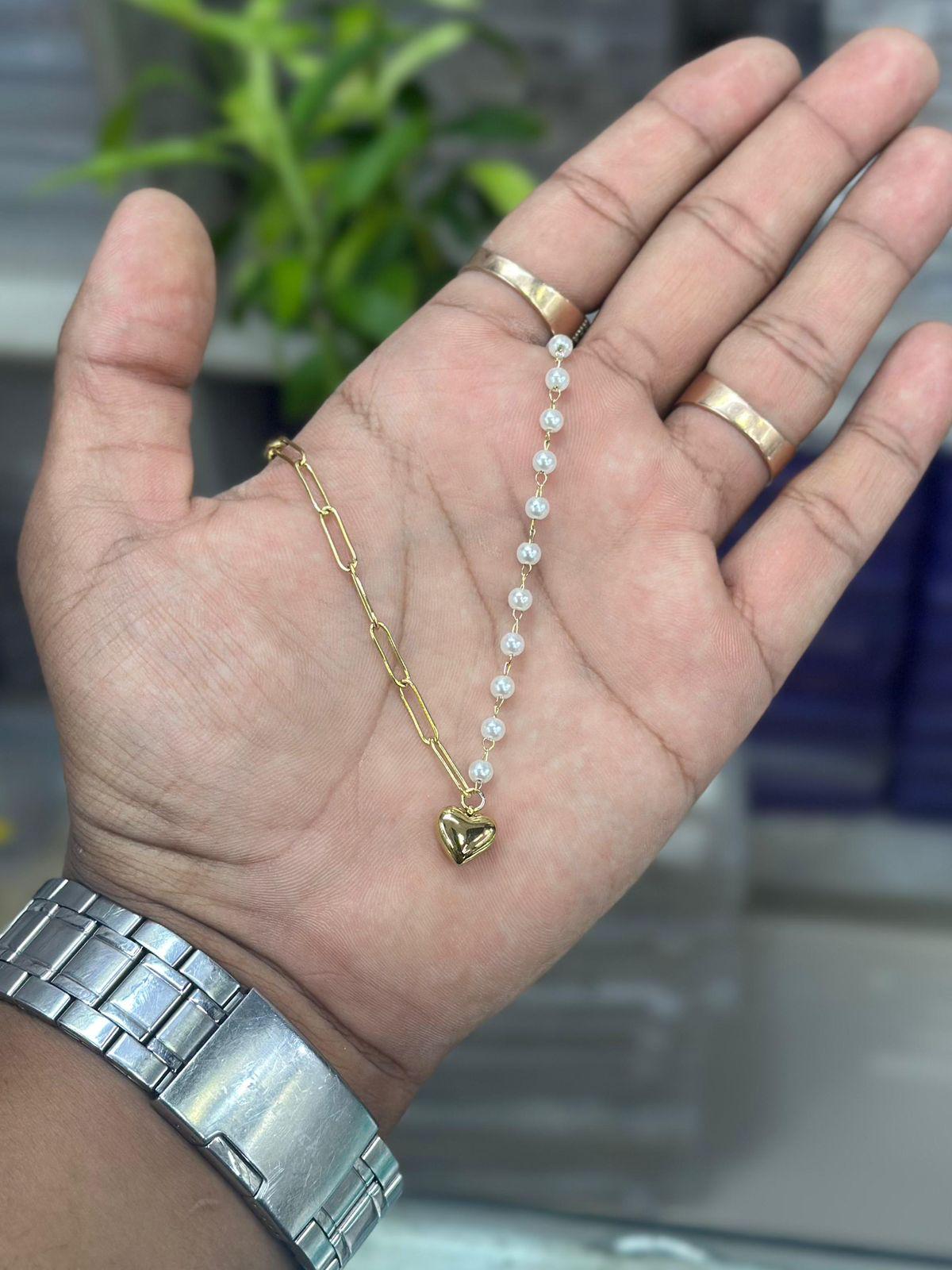 Heart Pearl Necklace