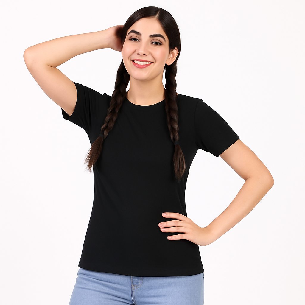 “The Essential Black Tee – Reinvented for Modern Women”