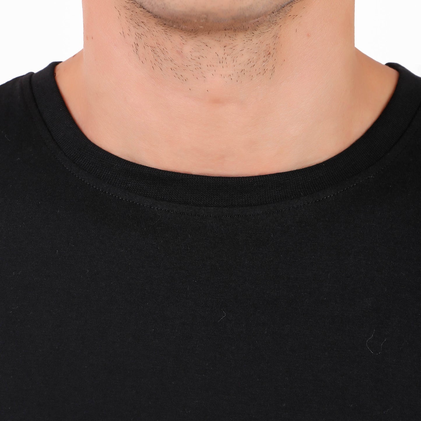 Cozmostore Men's Solid Half Sleeve Black T-Shirt, 100% Cotton