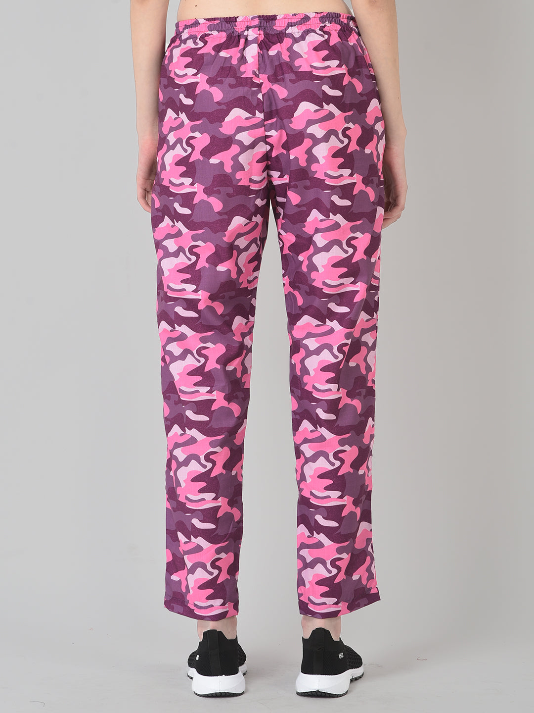 Cozmostore Women's Cotton Camouflage Print Pyjama Bottoms, Pink
