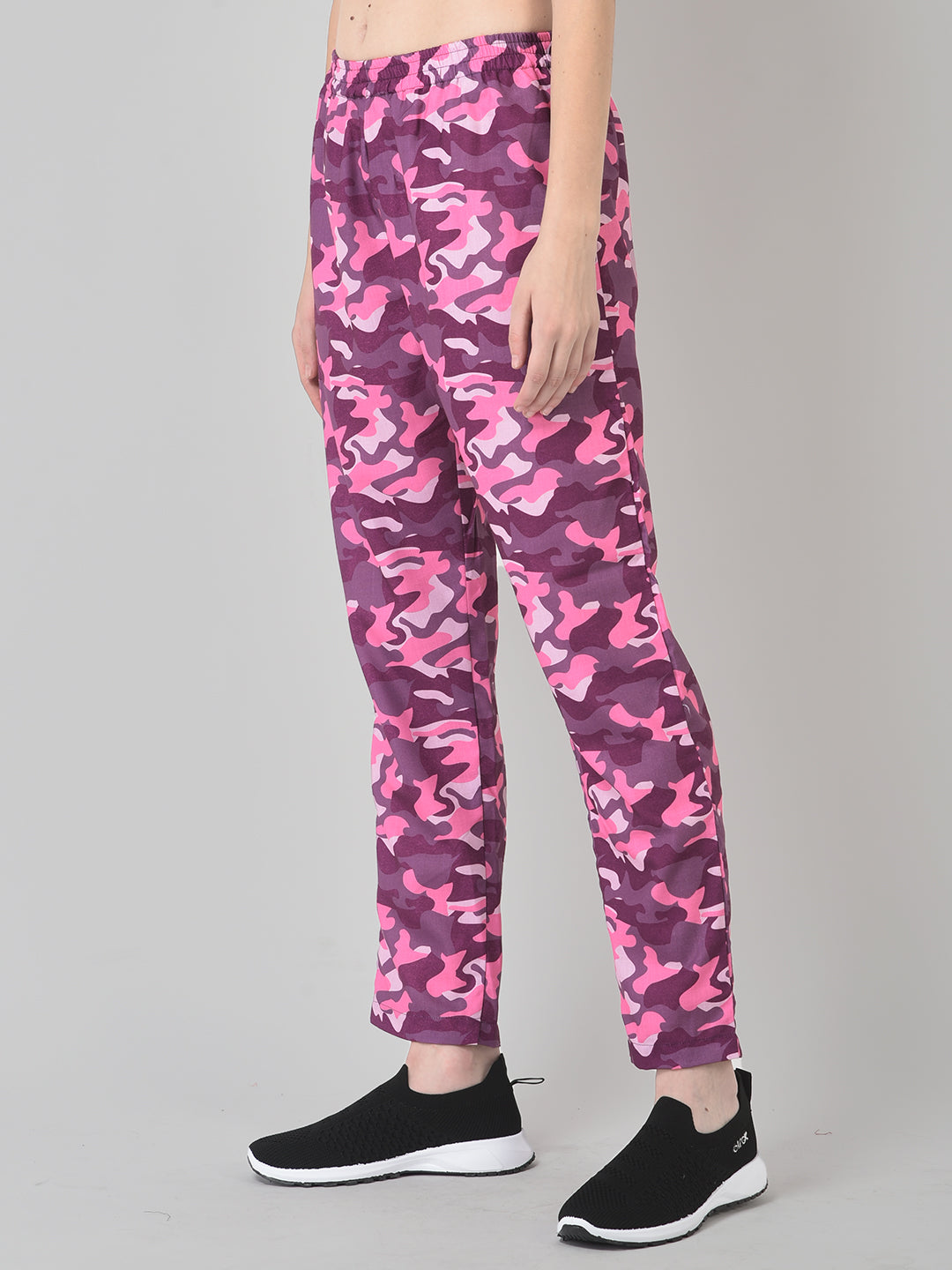 Cozmostore Women's Cotton Camouflage Print Pyjama Bottoms, Pink