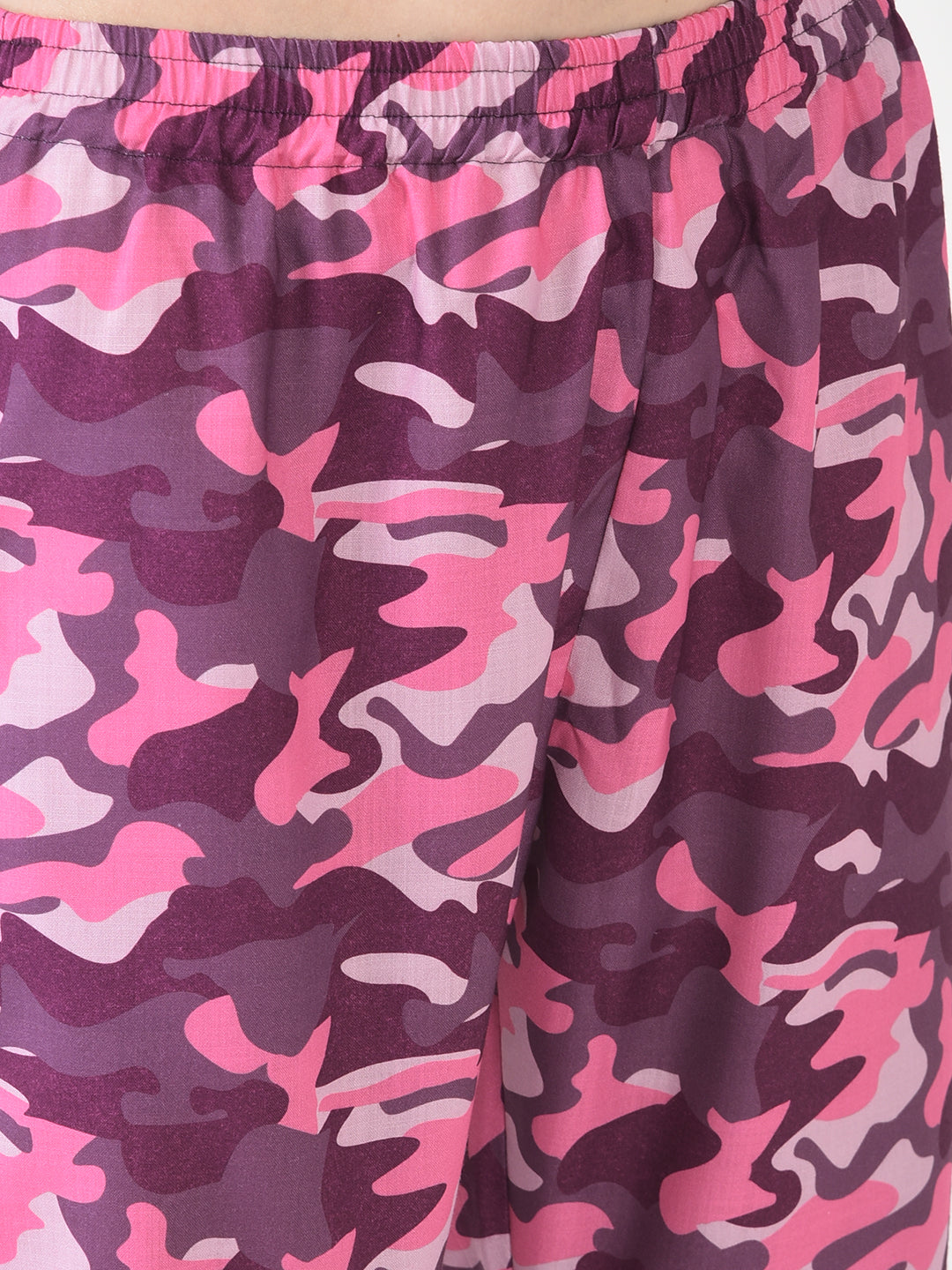 Cozmostore Women's Cotton Camouflage Print Pyjama Bottoms, Pink