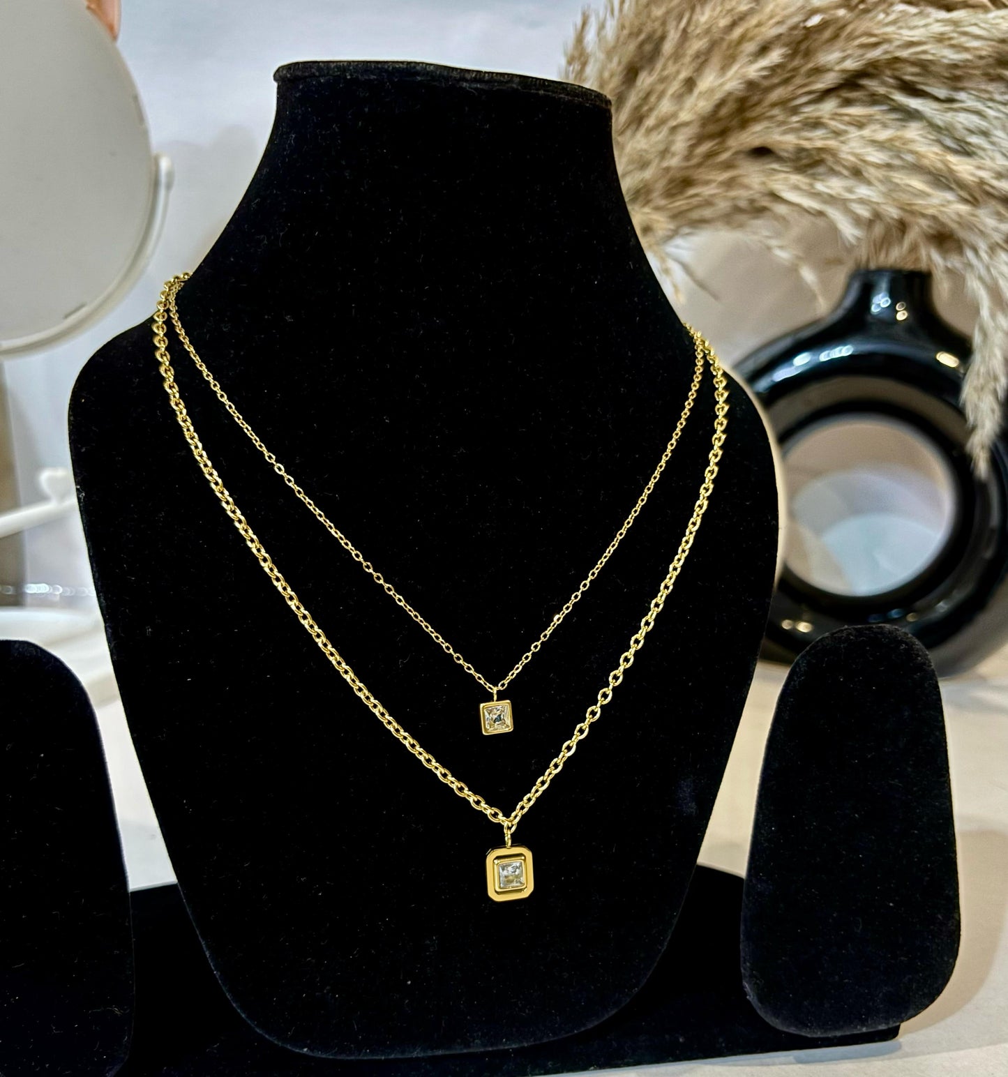 Duo-Square Radiance Necklace