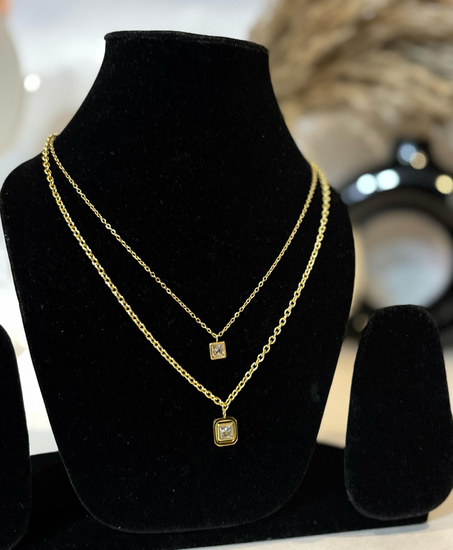 Duo-Square Radiance Necklace