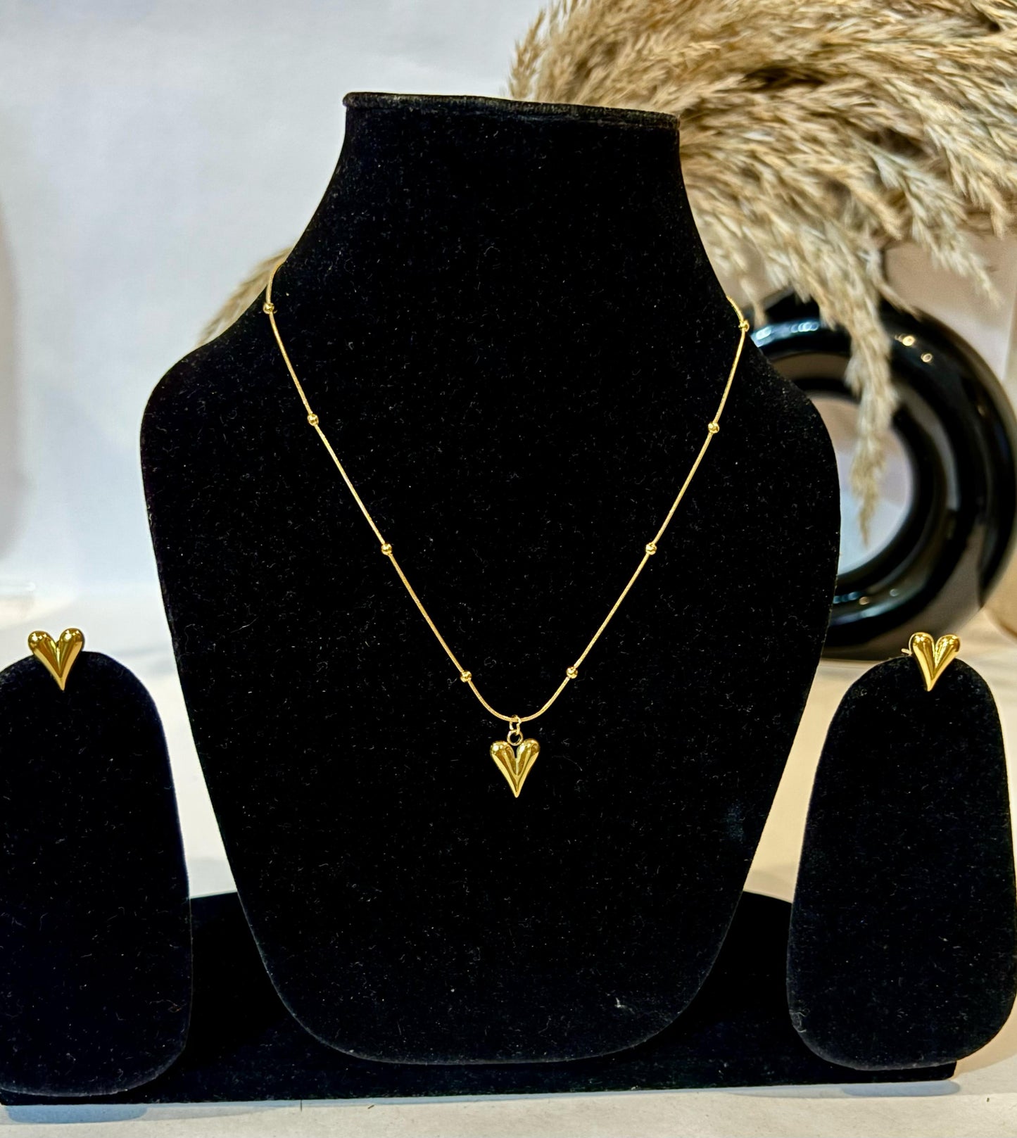 Heart bead Necklace Set