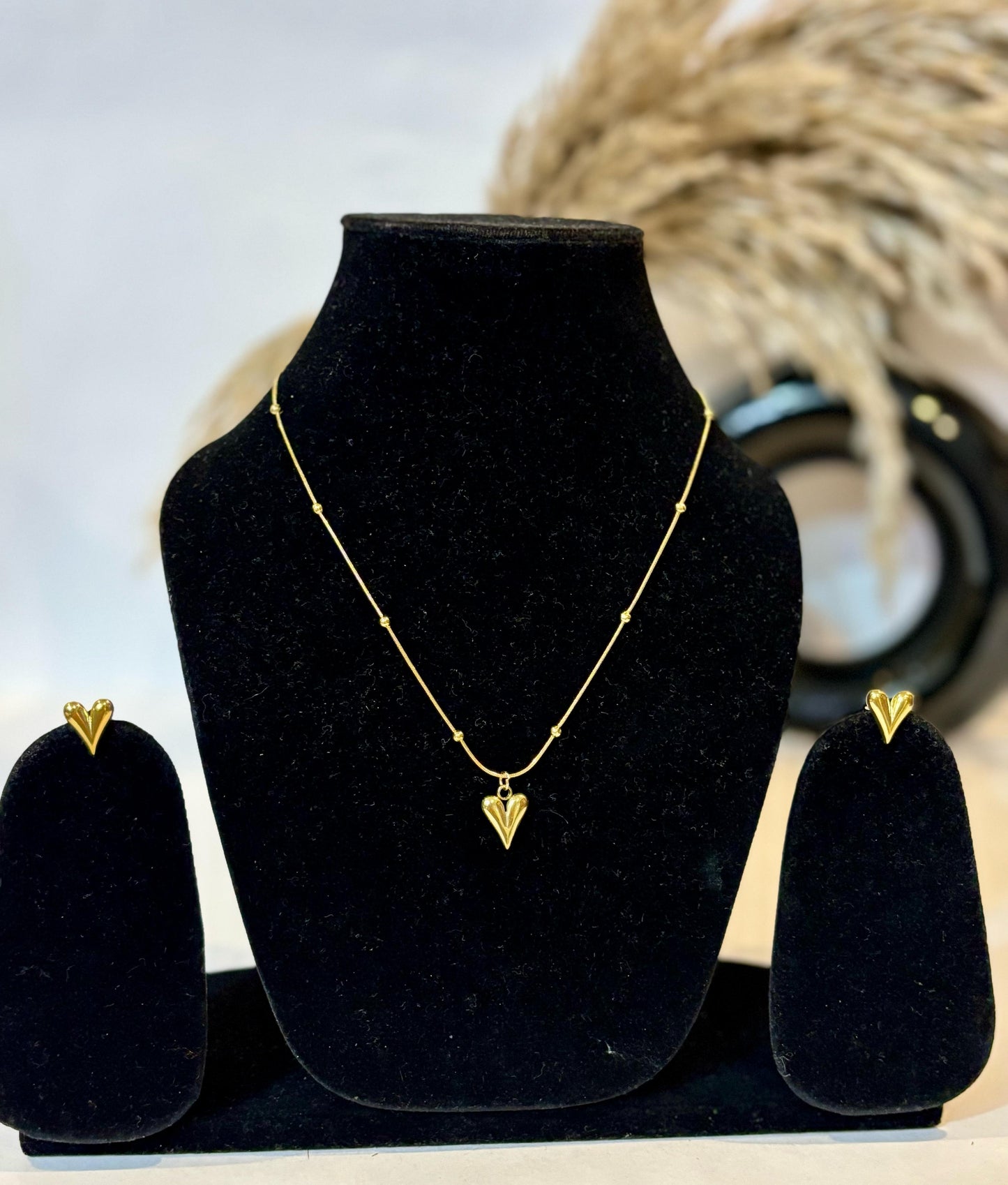 Heart bead Necklace Set