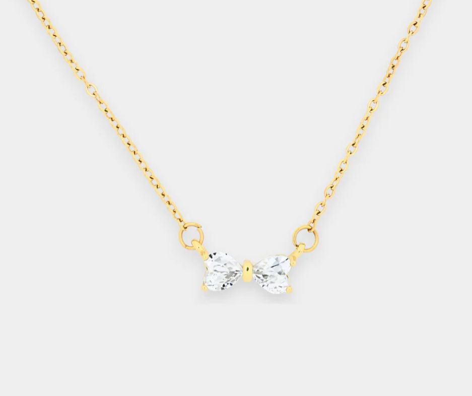 Minimal Bow Necklace