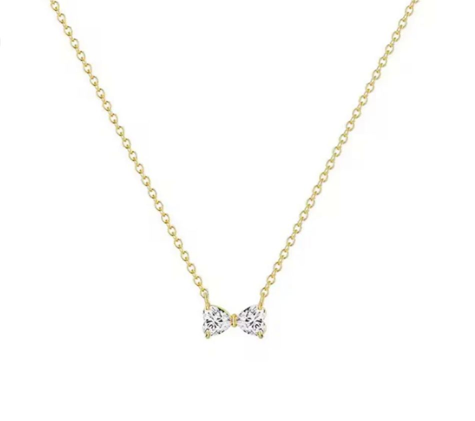 Minimal Bow Necklace