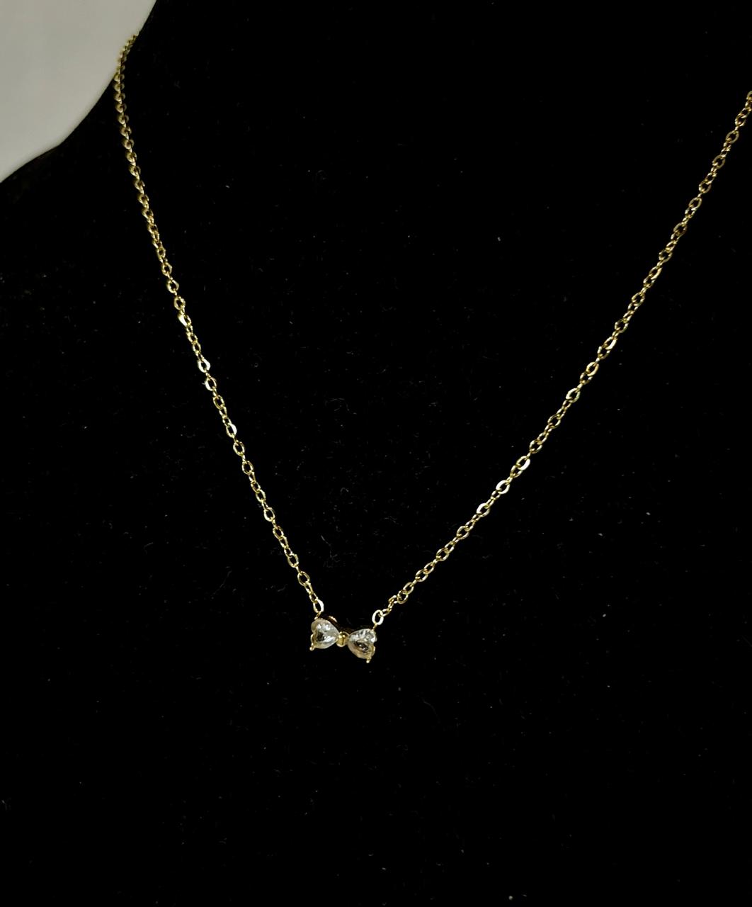 Minimal Bow Necklace