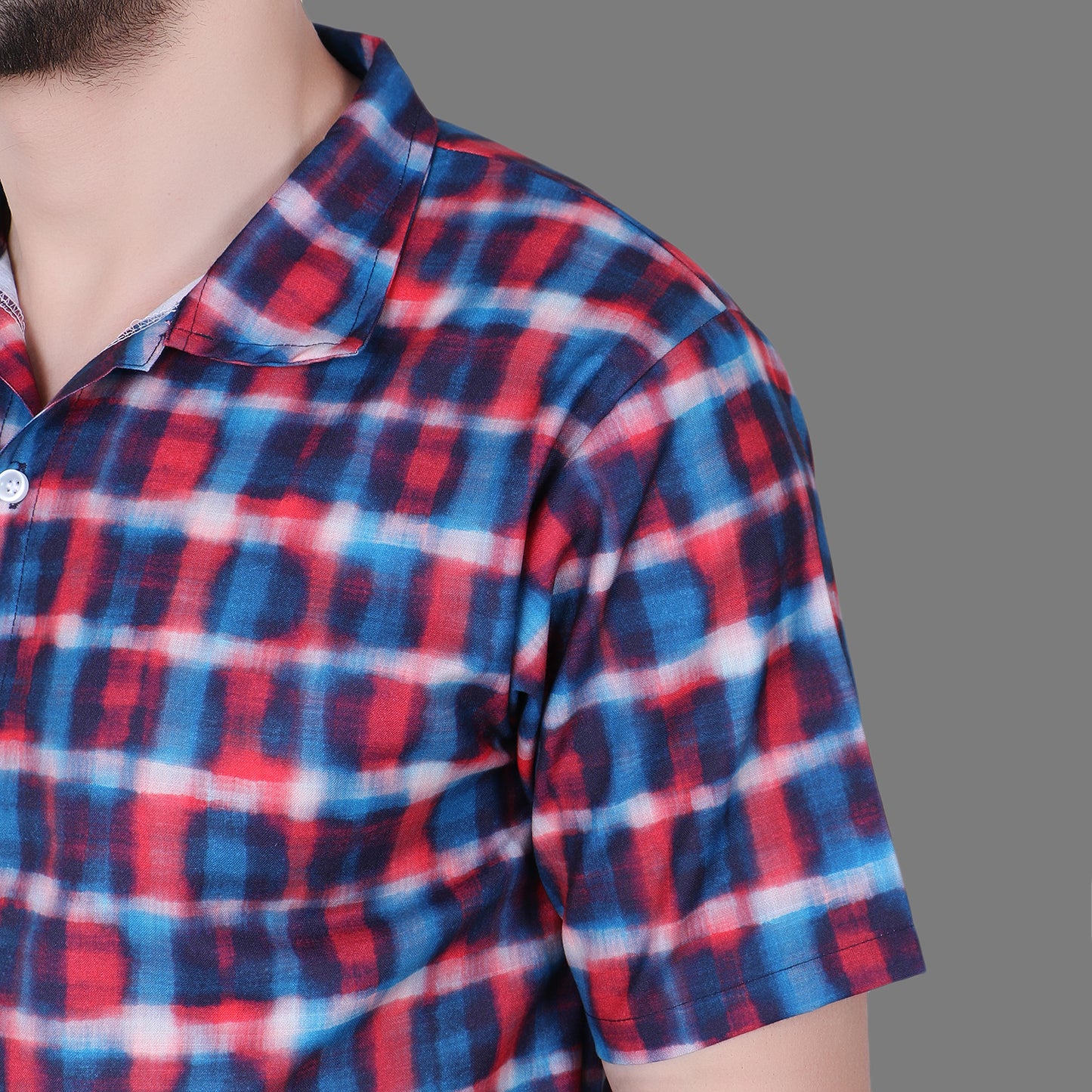 Men’s Cotton Checkered Co-ord Set | Half Sleeve Shirt & Shorts Combo | Casual Loungewear, Nightwear & Summer Outfit for Men