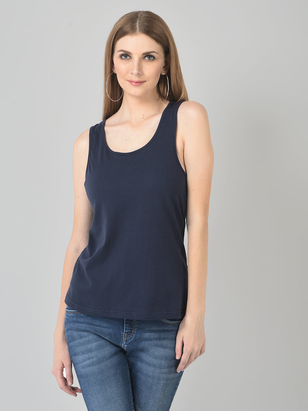 "Blue Tank Top for Women - Stylish & Comfortable Casual Wear | Cozmostore"