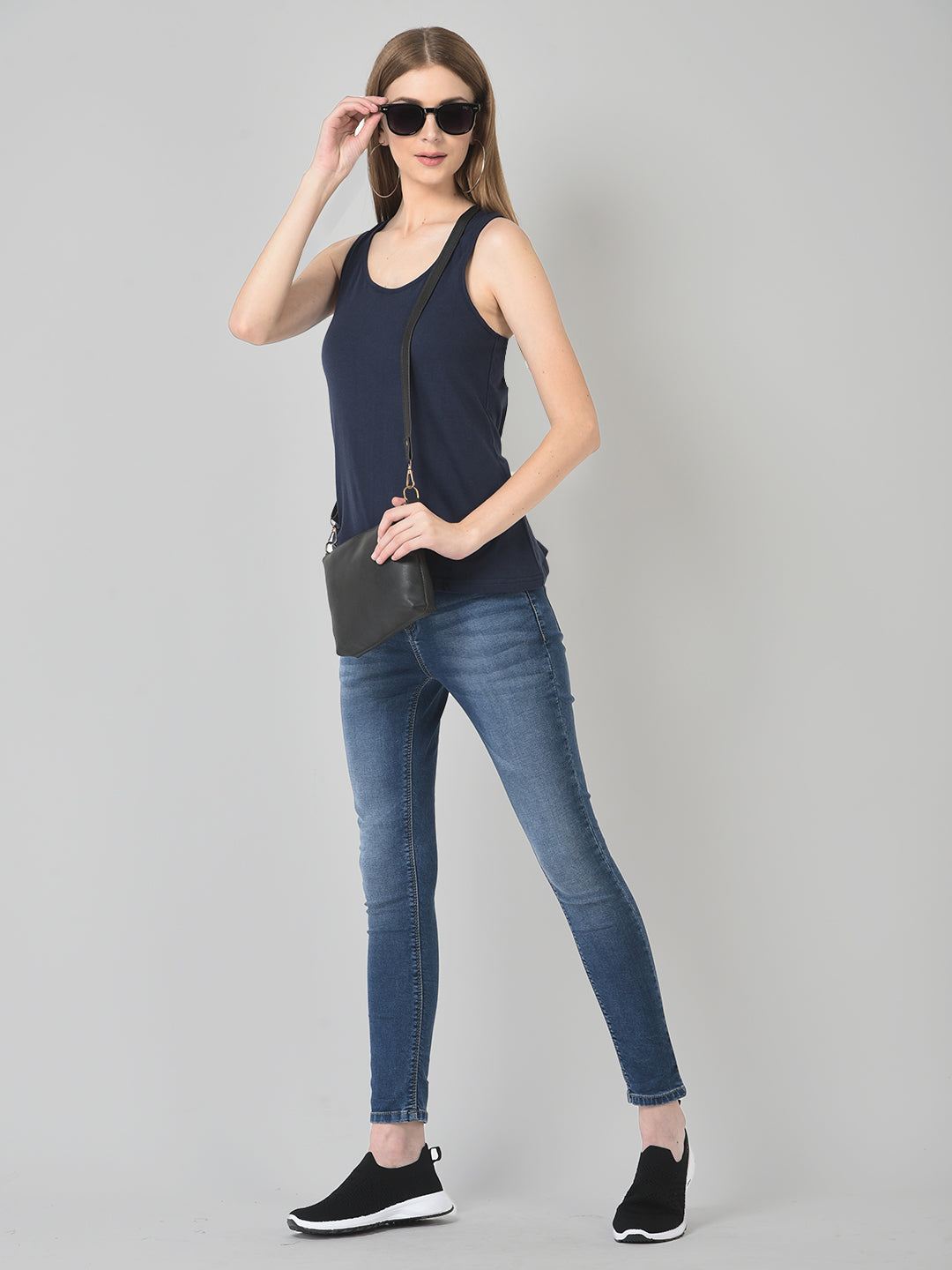 "Blue Tank Top for Women - Stylish & Comfortable Casual Wear | Cozmostore"