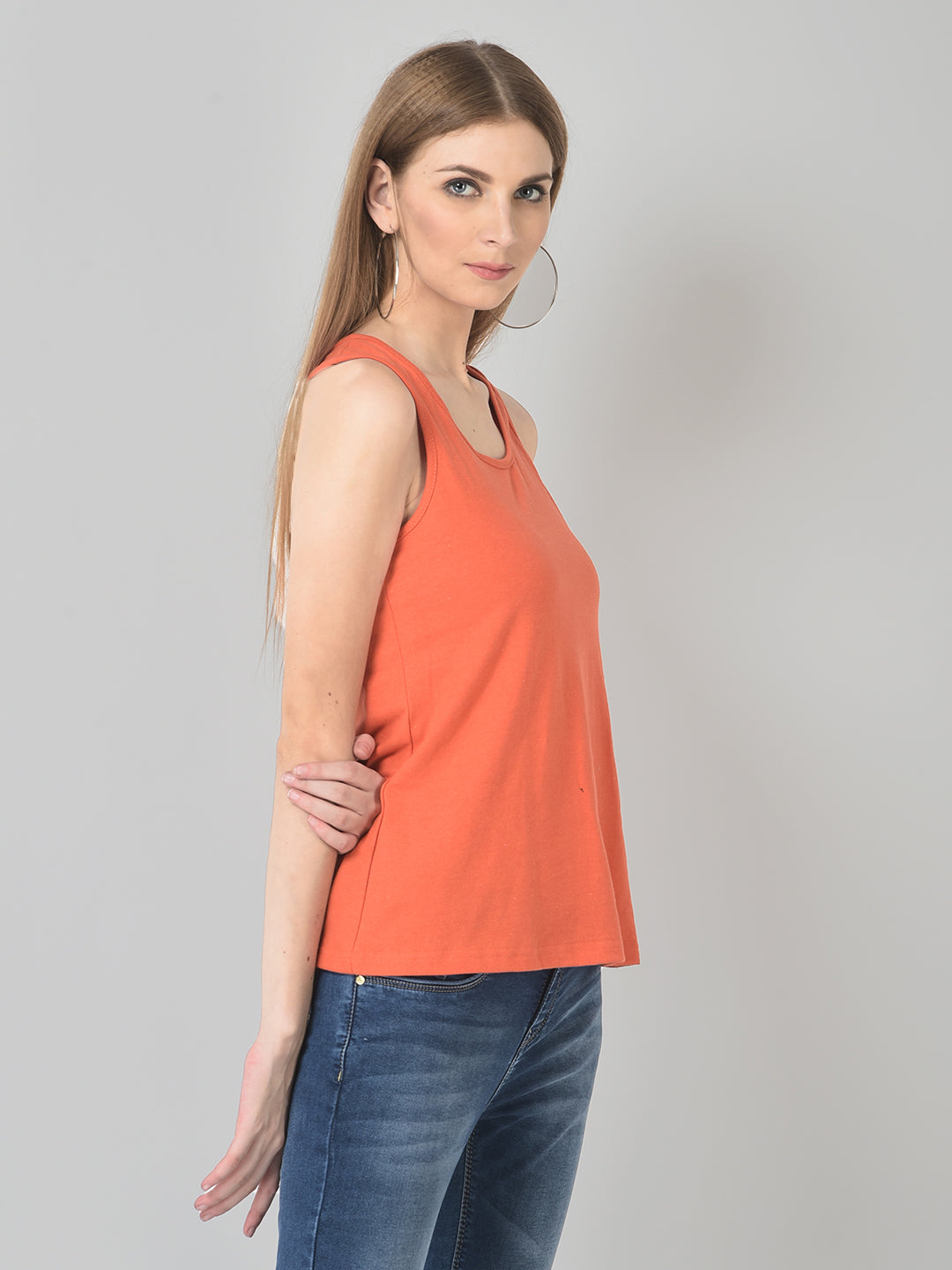 "Under Armour Orange Regular Fit Tank – Performance Activewear"