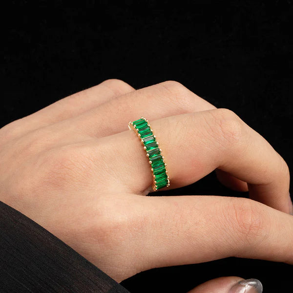 Emerald Embrace Adjustable Ring