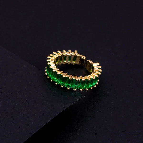 Emerald Embrace Adjustable Ring