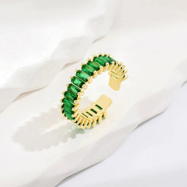 Emerald Embrace Adjustable Ring