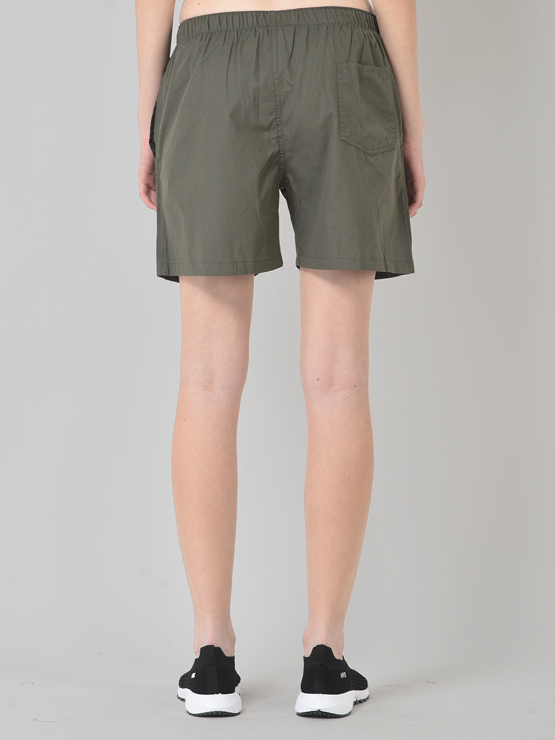 Women’s Olive Green Relaxed Boxer Shorts | Stylish, Breathable & Everyday Comfort Wear