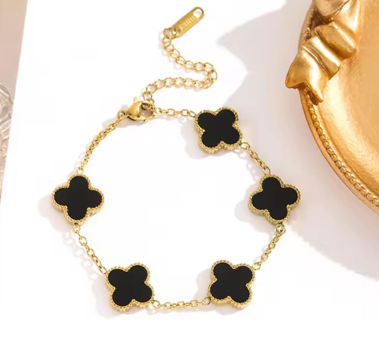 Midnight Clover Bracelet