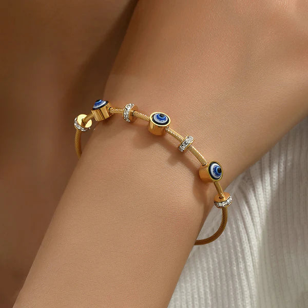 Evil Eye Bracelet in Gold