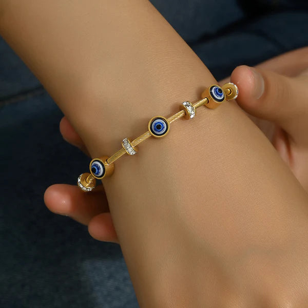 Evil Eye Bracelet in Gold