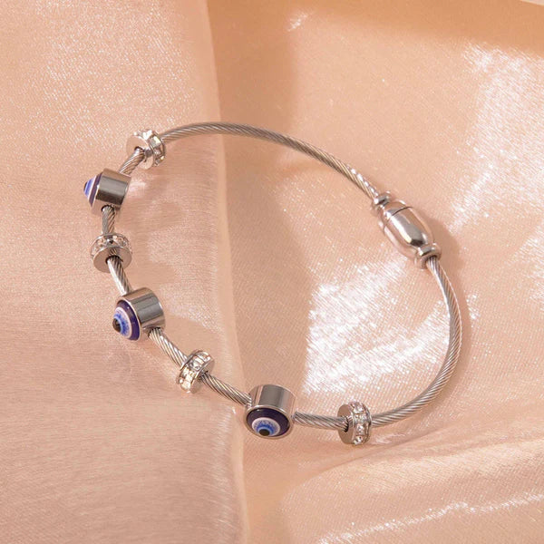 Evil Eye Bracelet in Silver