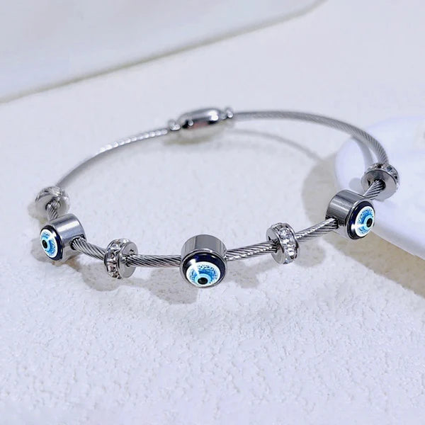 Evil Eye Bracelet in Silver
