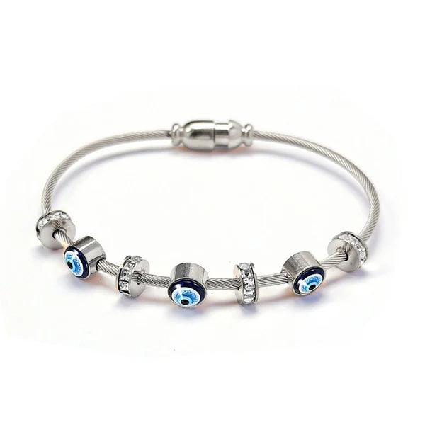 Evil Eye Bracelet in Silver