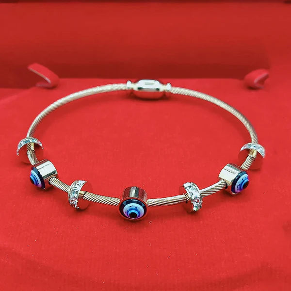 Evil Eye Bracelet in Silver