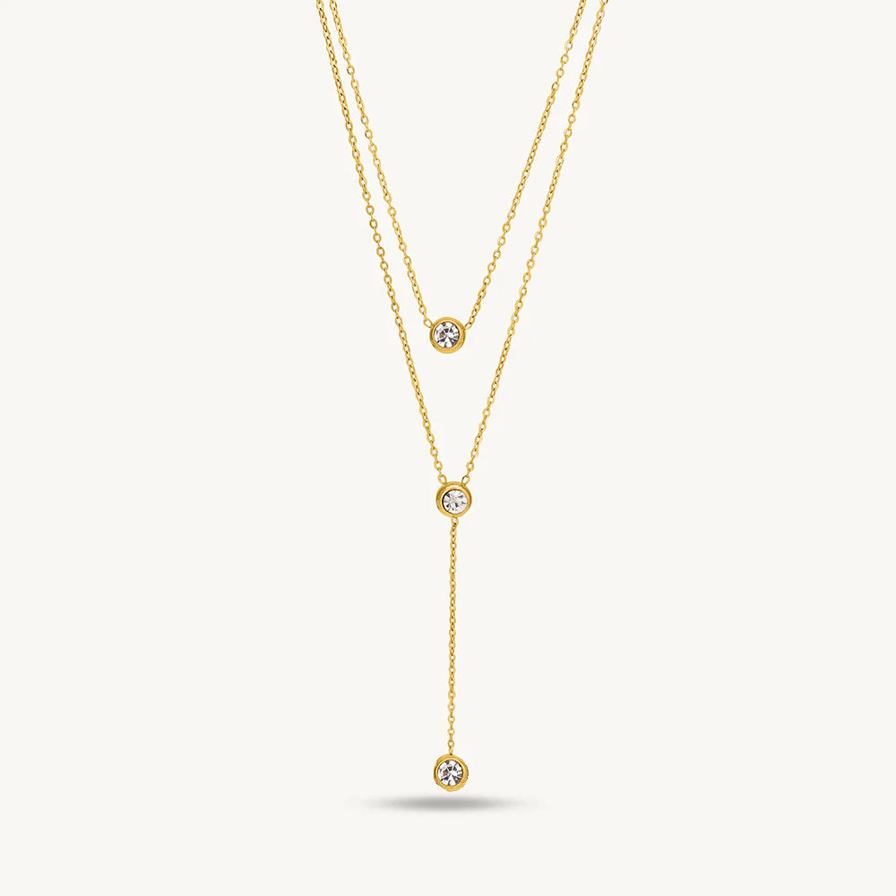 Ivy Double Layered Drop Necklace