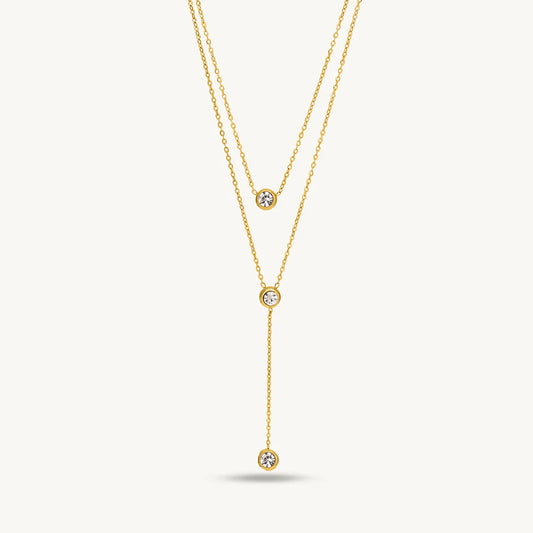 Ivy Double Layered Drop Necklace
