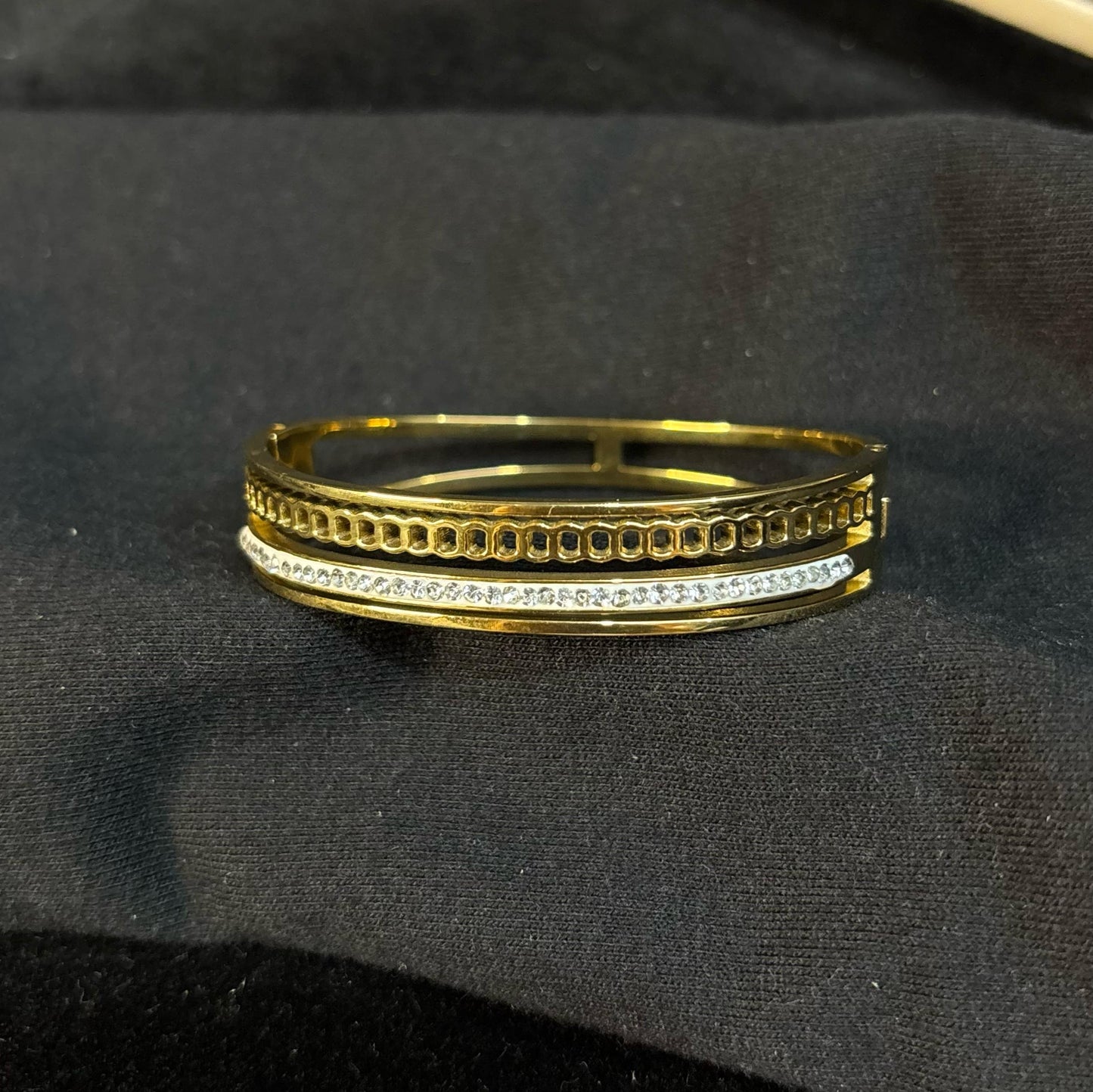 Stone ChainLustre Bangle Bracelet