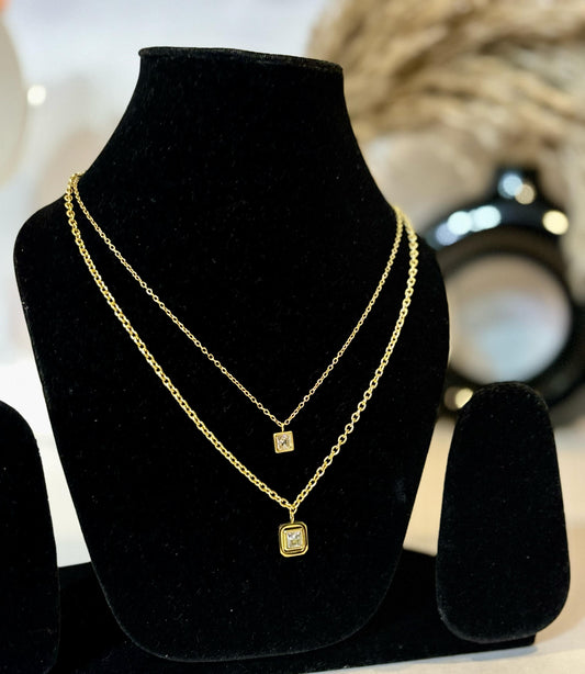 Duo-Square Radiance Necklace