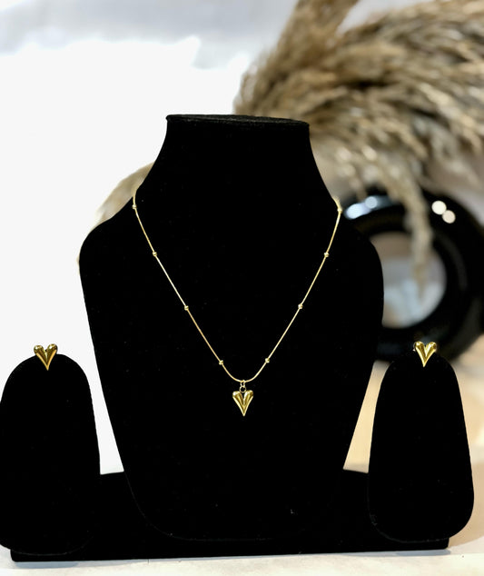 Heart bead Necklace Set