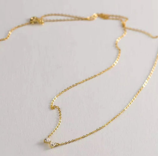 Minimal Bow Necklace