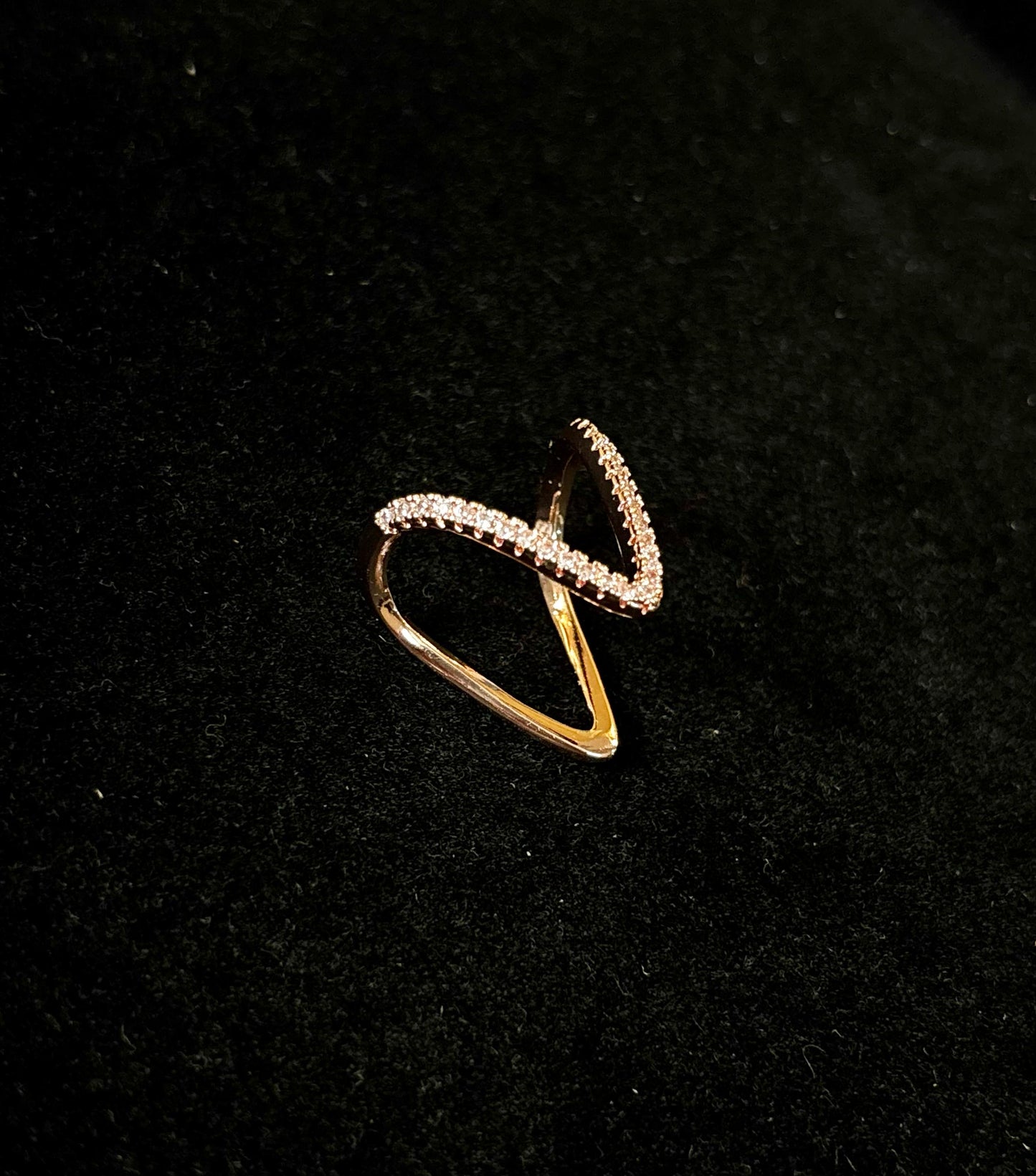 Rose Gold V Shaped Ring