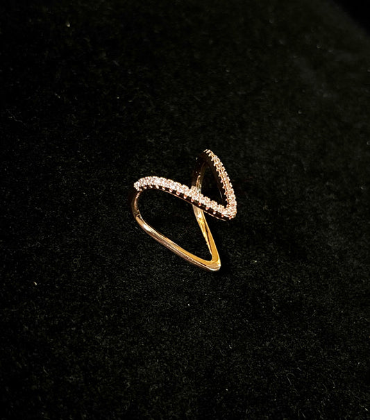 Rose Gold V Shaped Ring