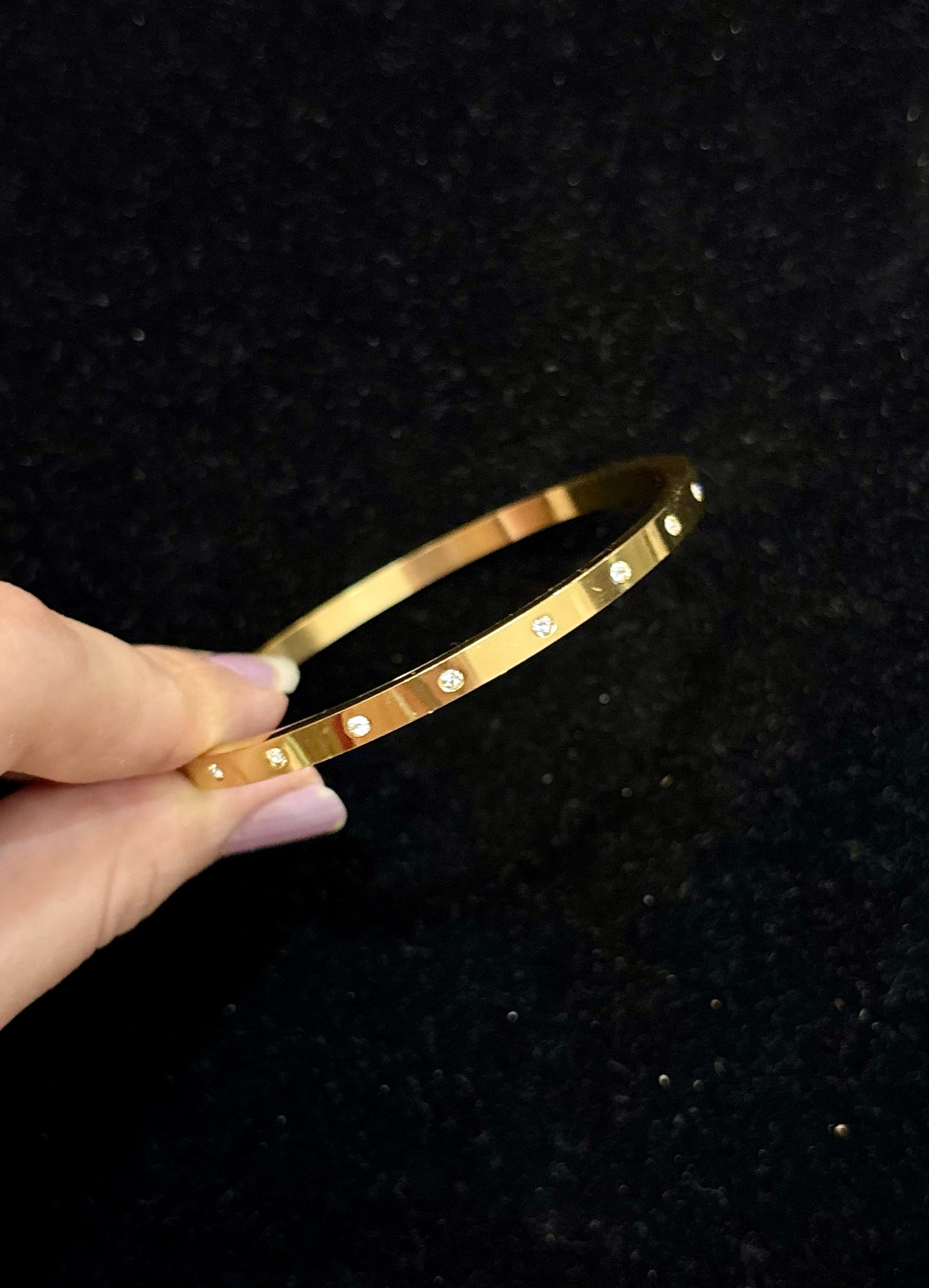 Stone Bangle Bracelet