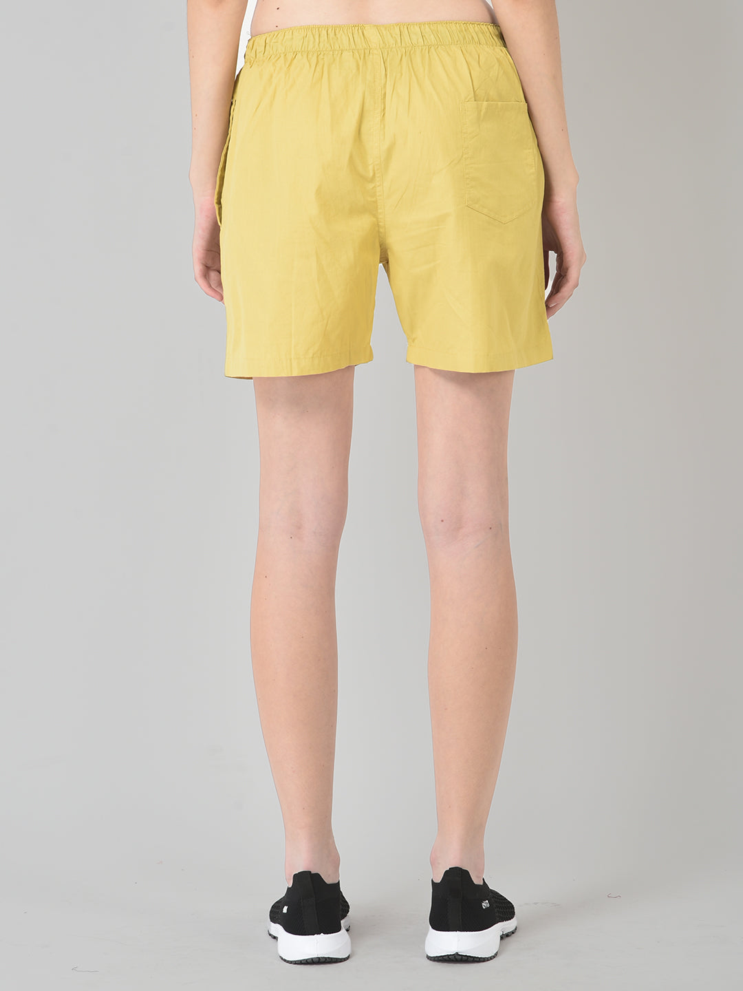 Cozmostore Women’s Yellow Cotton Boxer Shorts – Breathable Comfy Summer Lounge Shorts